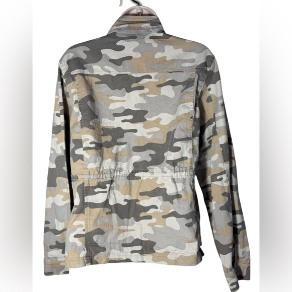 BKE BUCKLE WOMEN'S 100% COTTON DRAWSTRINGS CAMO FIELD JACKET COAT MILITARY TOP~L - Picture 5 of 14